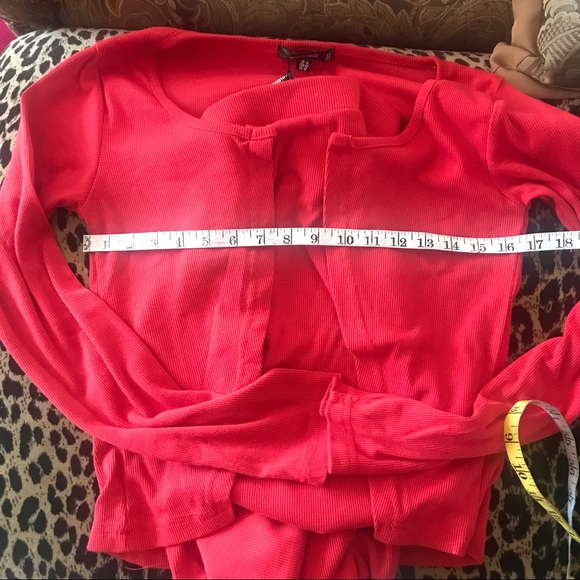 ❌ SOLD ❌ Missguided-NEW-Recycled Rib Red Cardigan & Midi Skirt Set Size 10 - Picture 12 of 15